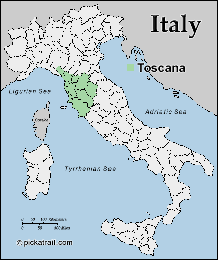 map toscana